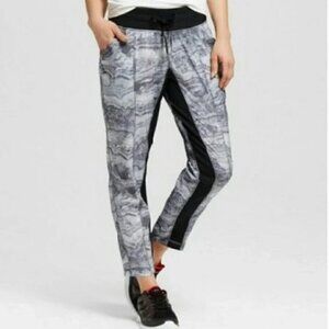 Champion C9 Jogger Pants Womens Size S Grey Black Marble Print Sporty Athleisure
